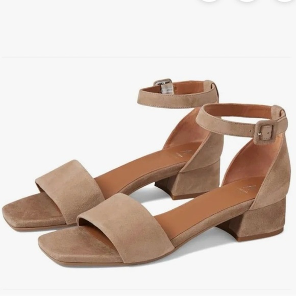 NEW Aquatalia Hildy Suede Sandals Taupe Size 6.5